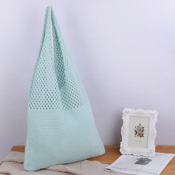 ミントブルー | トートバッグ ショルダーバッグ クロシェ | M.Y.A.