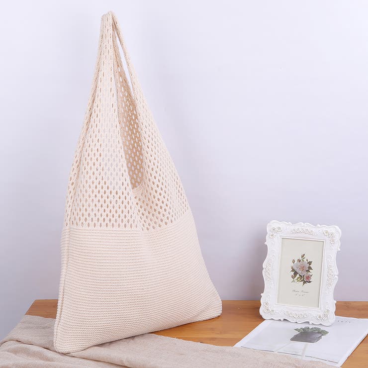 アイボリー | トートバッグ ショルダーバッグ クロシェ | M.Y.A.