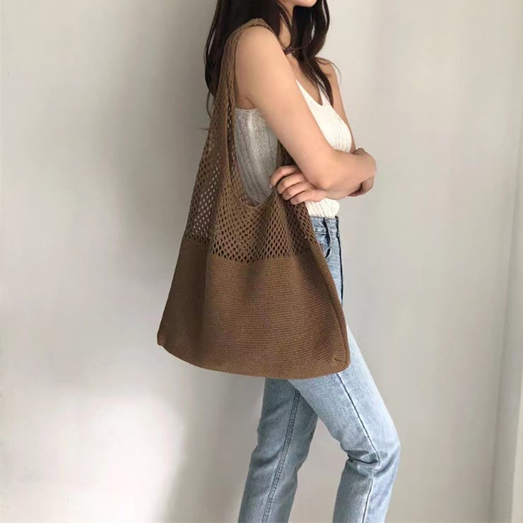 ブラウン | トートバッグ ショルダーバッグ クロシェ | M.Y.A.