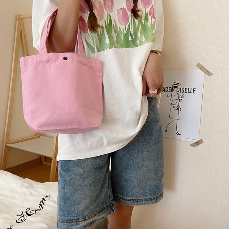 ピンク | ミニトートバッグ ハンドバッグ 帆布 | M.Y.A.