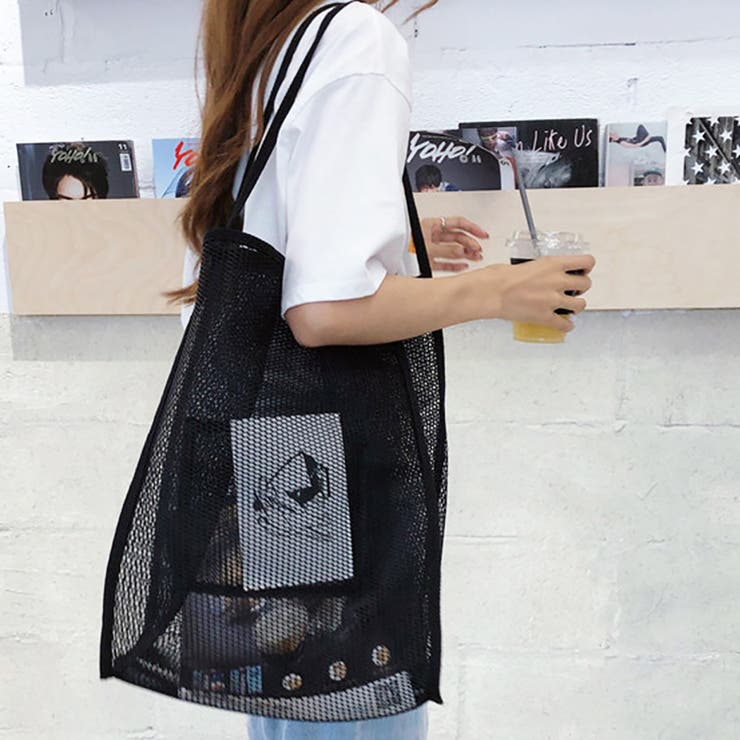 メッシュトートバッグ エコバッグ 折りたたみ [品番：MYAW0000174