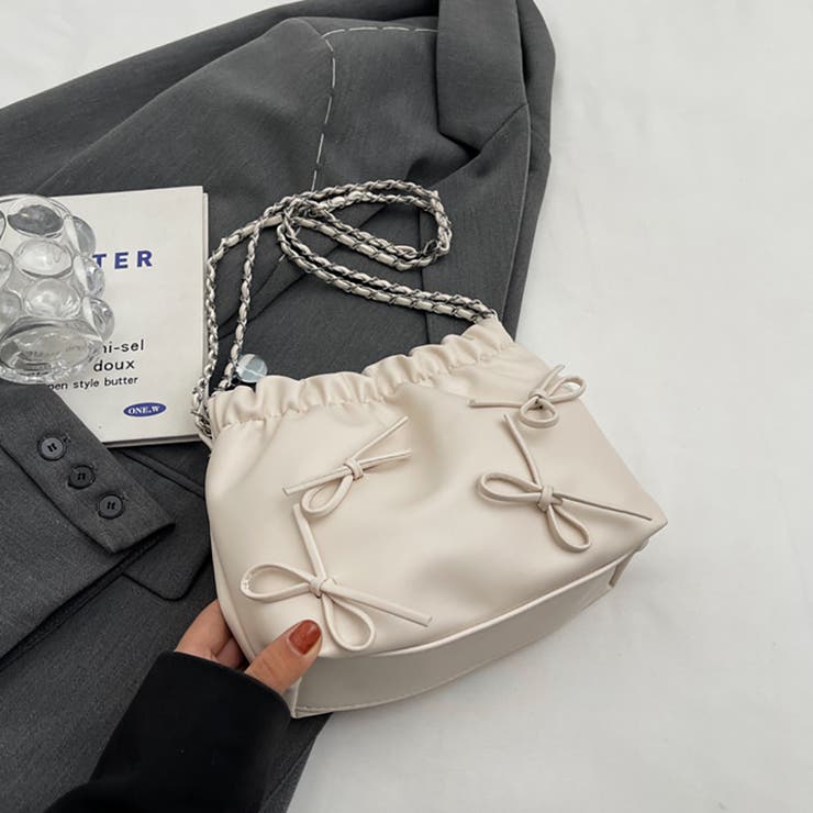 リボンデザイン ミニショルダーバッグ トートバッグ | M.Y.A. | 詳細画像7 