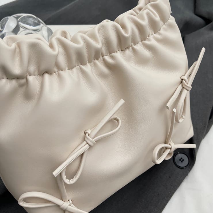 リボンデザイン ミニショルダーバッグ トートバッグ | M.Y.A. | 詳細画像12 