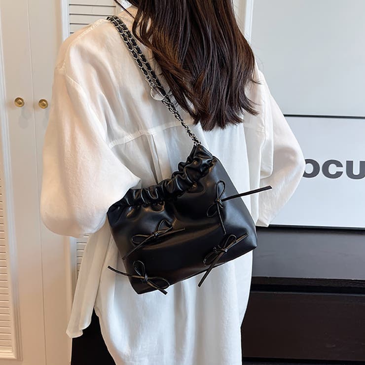 リボンデザイン ミニショルダーバッグ トートバッグ | M.Y.A. | 詳細画像3 