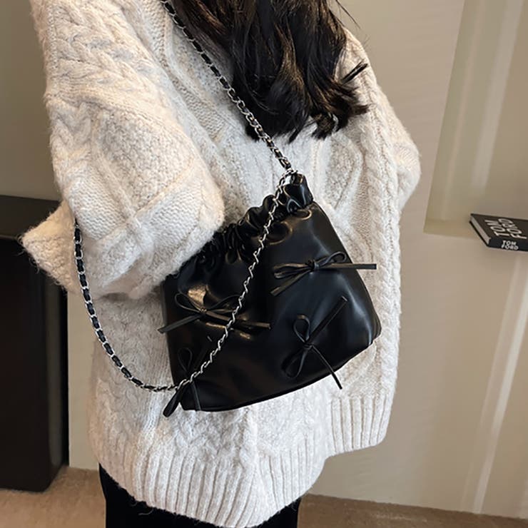 リボンデザイン ミニショルダーバッグ トートバッグ | M.Y.A. | 詳細画像5 