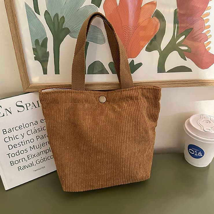 ブラウン | ミニトートバッグ ハンドバッグ コーデユロイ | M.Y.A.