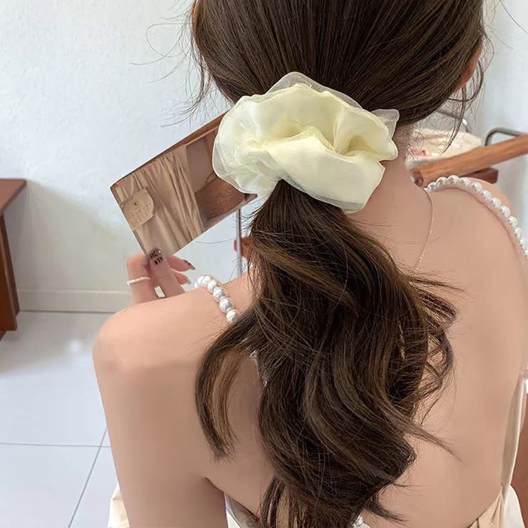 【3色セット】 シュシュ ヘアゴム ヘアバンド オーガンジー | M.Y.A. | 詳細画像10 