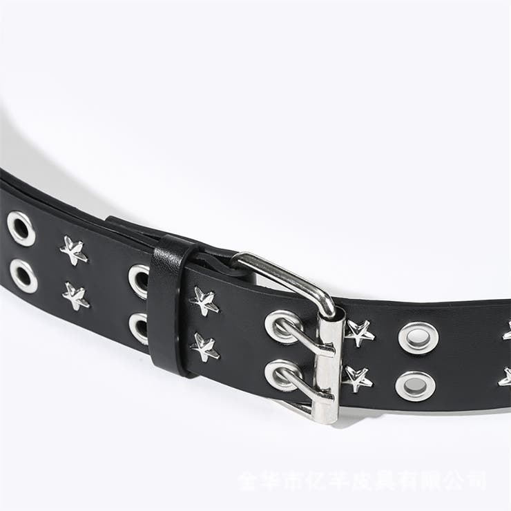 ダブルピン ダブルアイレット スタースタッズベルト[品番：MYAW0000196