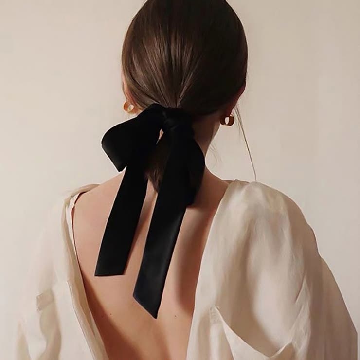 シュシュ ヘアゴム ヘアバンド リボン ベルベット | M.Y.A. | 詳細画像5 