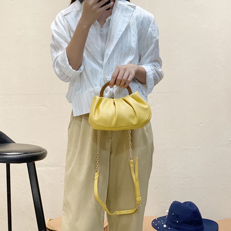 ウッドハンドルミニバッグ ショルダーバッグ ハンドバッグ 2way | M.Y.A. | 詳細画像33 