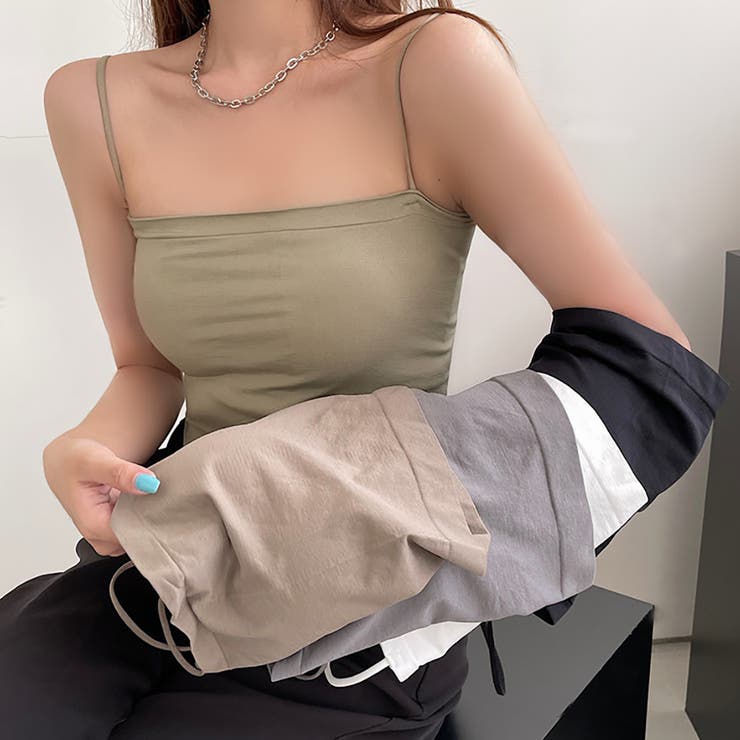 カップ付きキャミソール インナー ルームウェア フィットネス | M.Y.A. | 詳細画像4 