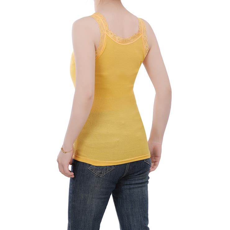 キャミソール レース リブ 薄手 下着 肌着 速乾 サラサラ | M.Y.A. | 詳細画像6 