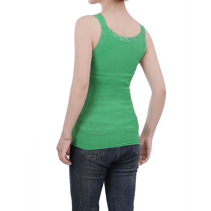 キャミソール レース リブ 薄手 下着 肌着 速乾 サラサラ | M.Y.A. | 詳細画像9 