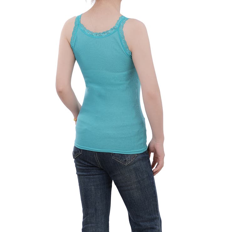 キャミソール レース リブ 薄手 下着 肌着 速乾 サラサラ | M.Y.A. | 詳細画像12 