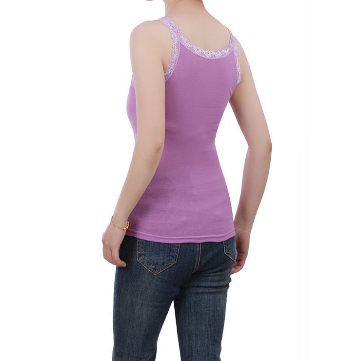 キャミソール レース リブ 薄手 下着 肌着 速乾 サラサラ | M.Y.A. | 詳細画像13 