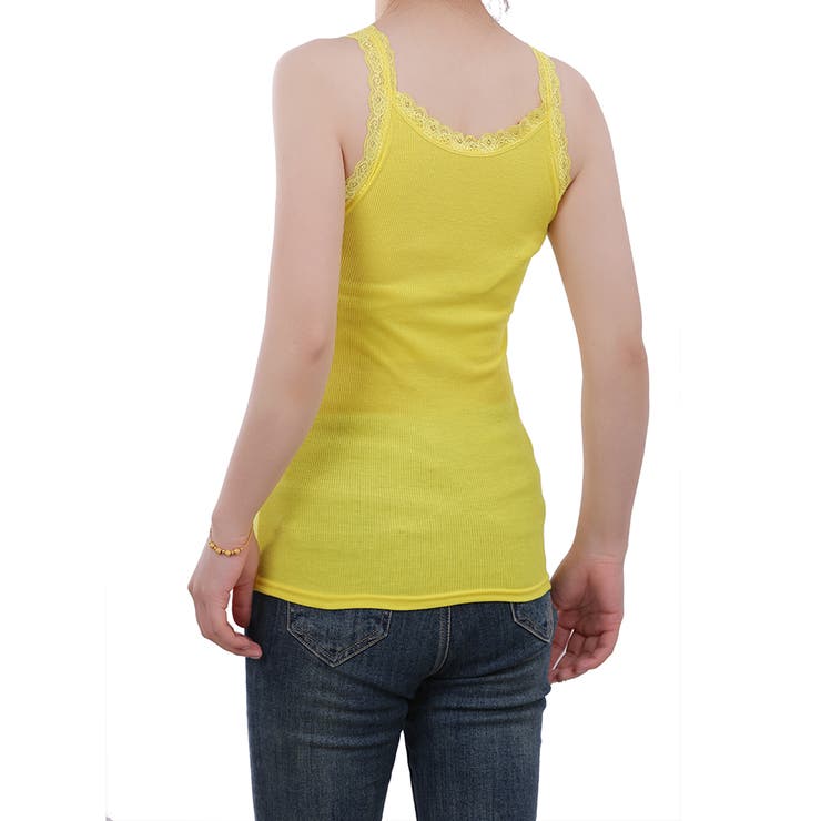 キャミソール レース リブ 薄手 下着 肌着 速乾 サラサラ | M.Y.A. | 詳細画像14 