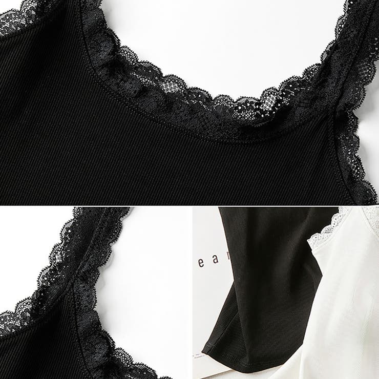 キャミソール レース リブ 薄手 下着 肌着 速乾 サラサラ | M.Y.A. | 詳細画像35 