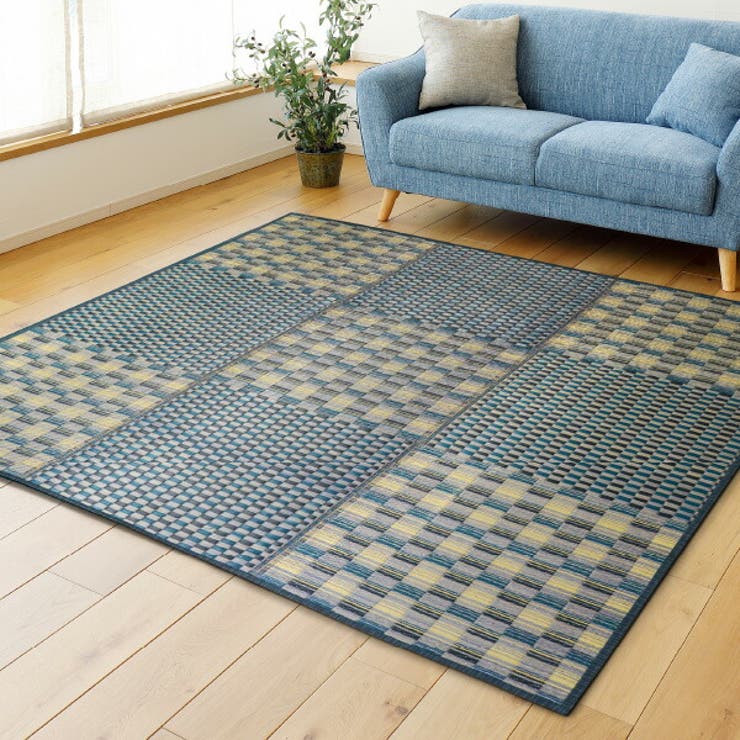 い草ラグキハチ約240×320cm【約5畳】抗カビ抗菌防臭撥水ウレタン和風ラグ夏用ラグ和モダンカーペット