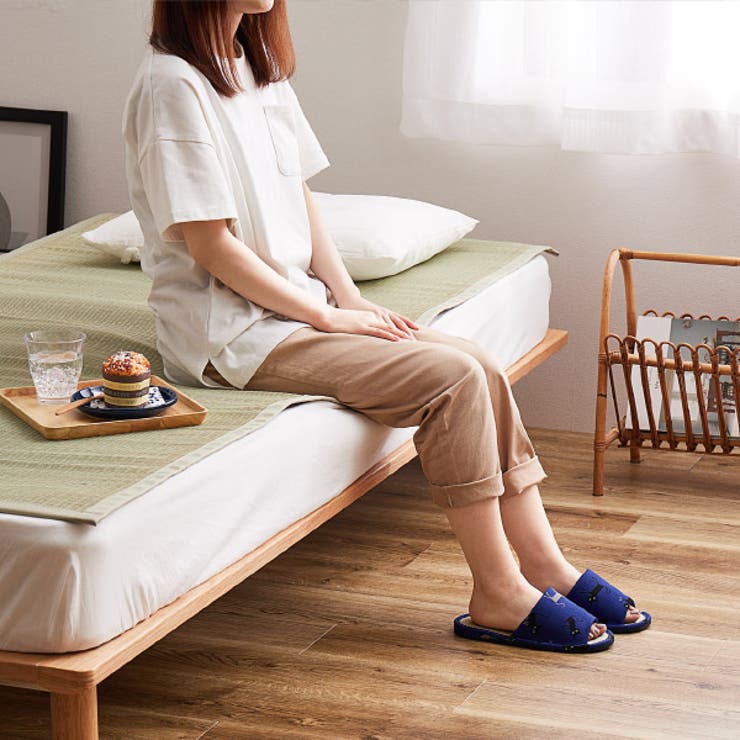 スリッパい草モノネコLサイズ～28cmまで対応国産日本製猫グッズユニセックス男性ルームシューズメンズギフトプレゼントいぐさ畳夏用室内萩原