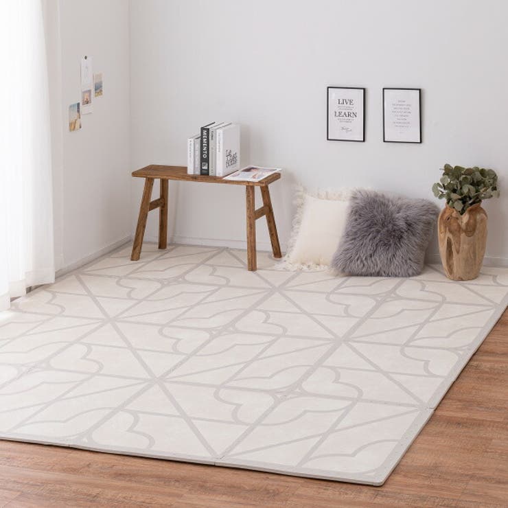 【9枚セット】ジョイントマットキュロス約60×60cm9枚入り可愛い室内用屋内用おしゃれ大判子供部屋敷き詰めジョイントラグ