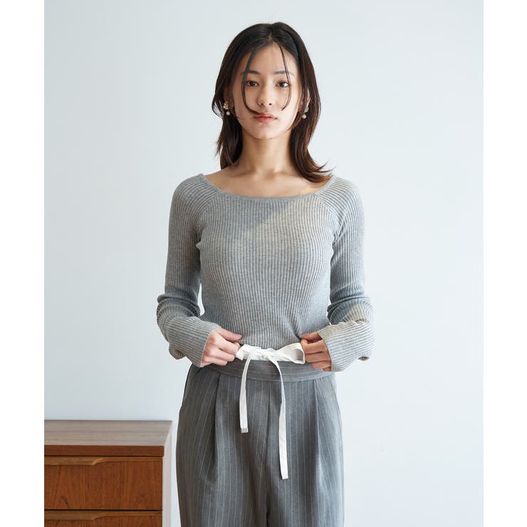 RIB KNIT TOP | My shawty | 詳細画像2 