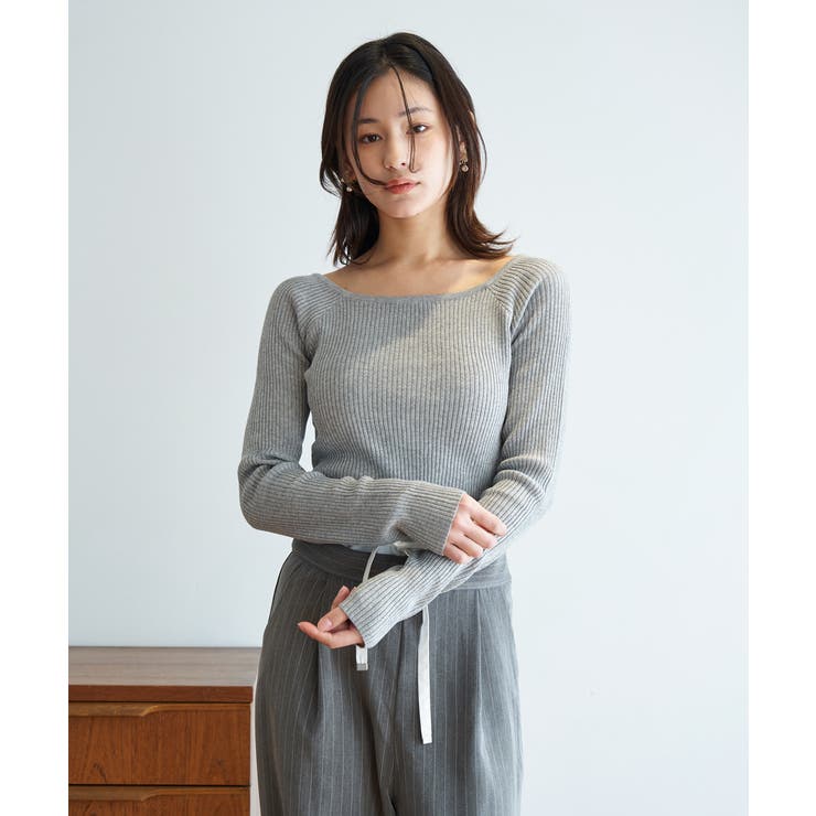 RIB KNIT TOP | My shawty | 詳細画像3 