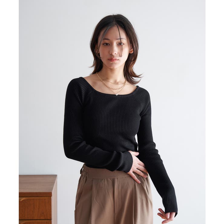 RIB KNIT TOP | My shawty | 詳細画像5 