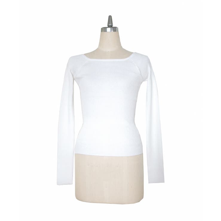 アイボリー | RIB KNIT TOP | My shawty