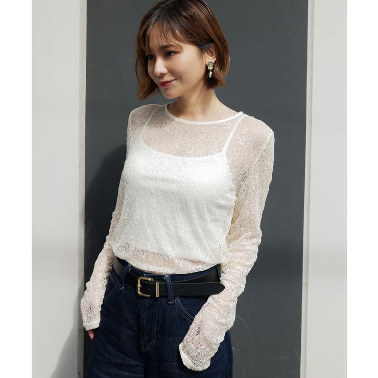 LACE GATHER TOP | My shawty | 詳細画像6 