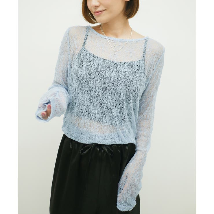 LACE GATHER TOP | My shawty | 詳細画像8 