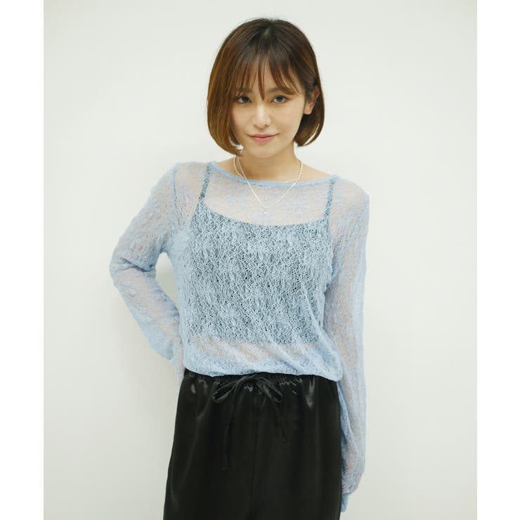 LACE GATHER TOP | My shawty | 詳細画像9 