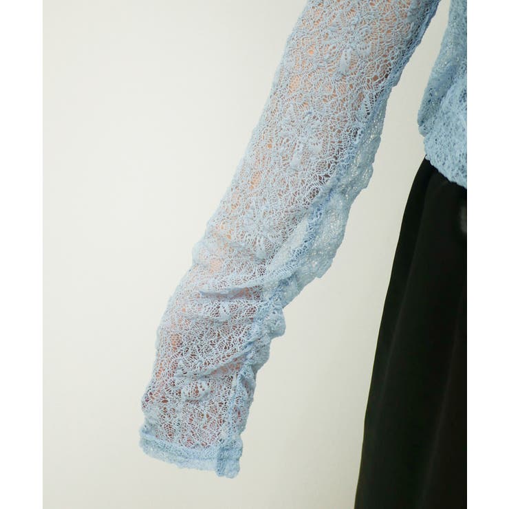 LACE GATHER TOP | My shawty | 詳細画像10 