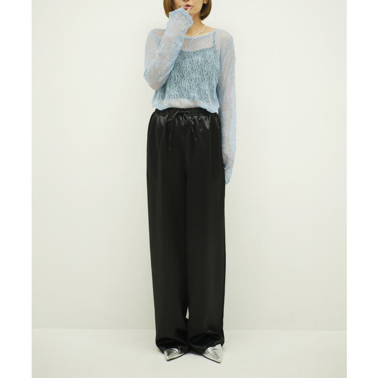 SATIN EASY WIDE PANTS | My shawty | 詳細画像2 