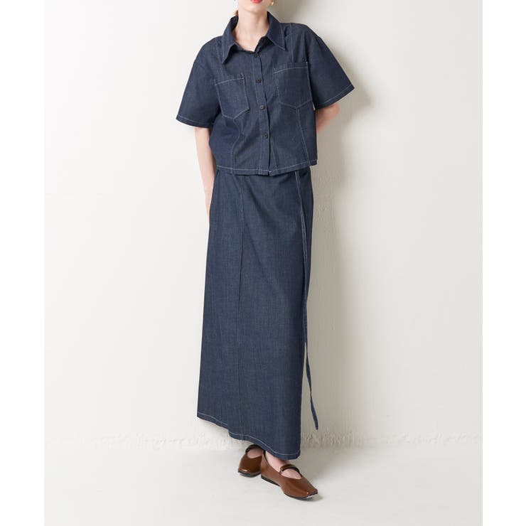 ネイビー | DENIM SKIRT SET UP | My shawty