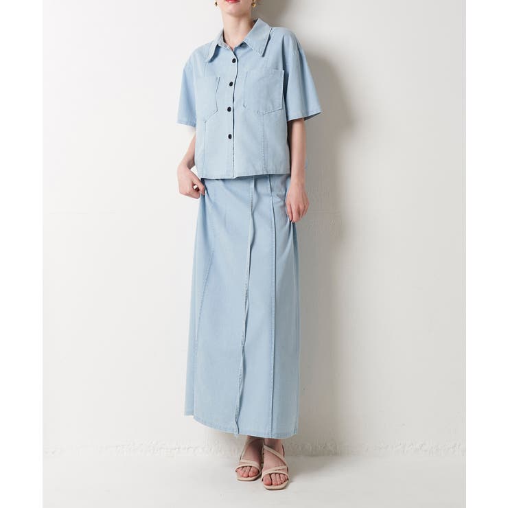 ライトブルー | DENIM SKIRT SET UP | My shawty