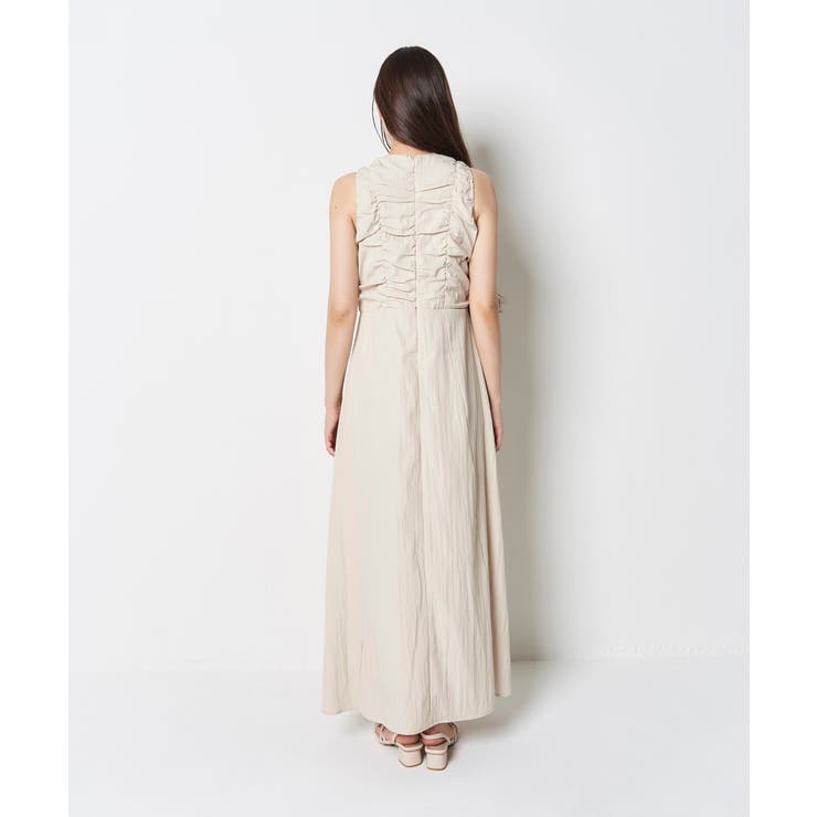 LINEN LIKE GATHER ONEPIECE | My shawty | 詳細画像3 