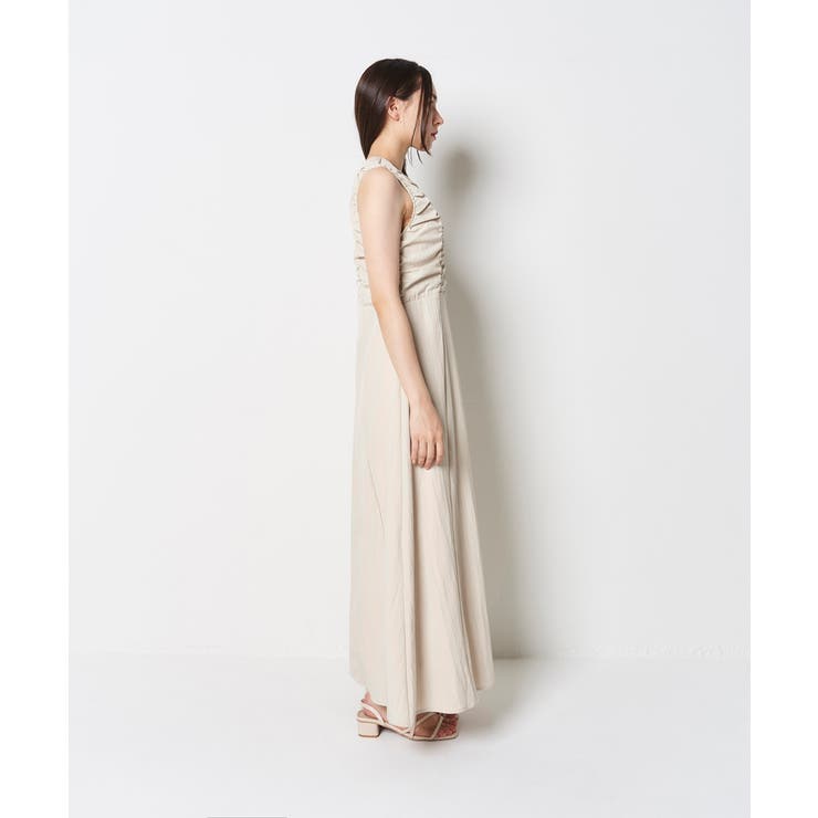 LINEN LIKE GATHER ONEPIECE | My shawty | 詳細画像2 