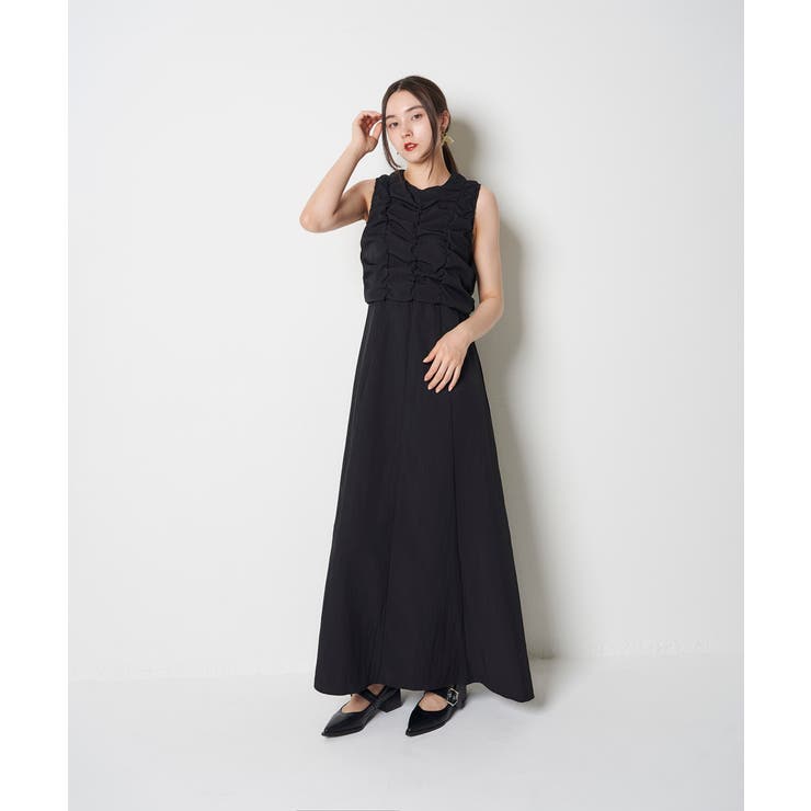 LINEN LIKE GATHER ONEPIECE | My shawty | 詳細画像6 