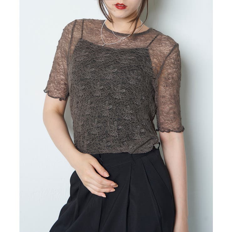 LACE SHORT SLEEVE | My shawty | 詳細画像3 