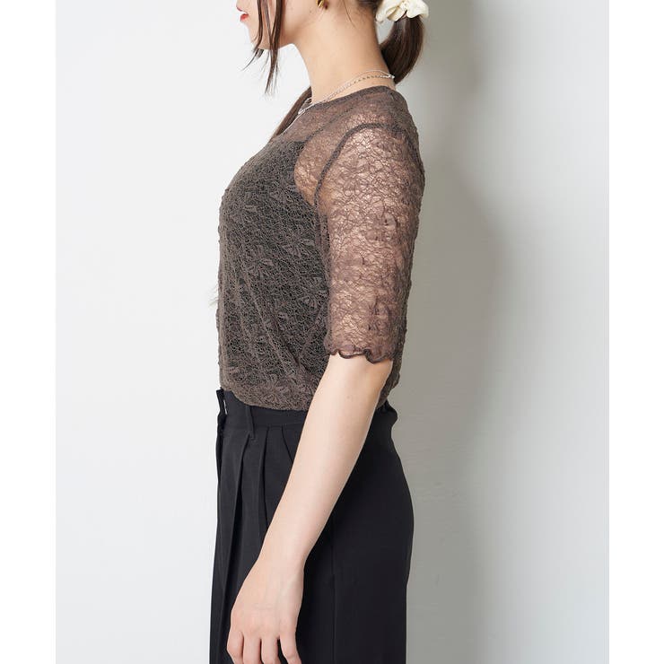LACE SHORT SLEEVE | My shawty | 詳細画像4 
