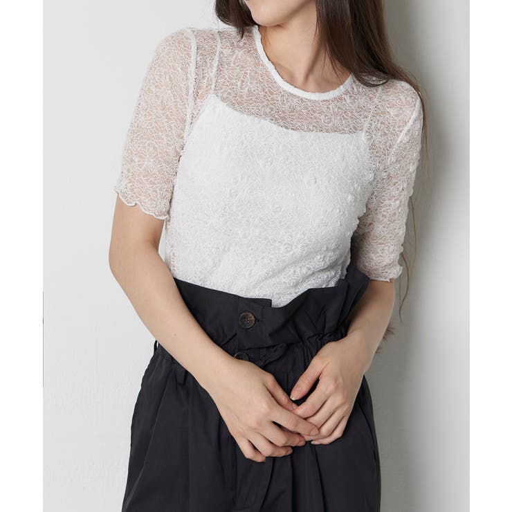 LACE SHORT SLEEVE | My shawty | 詳細画像8 
