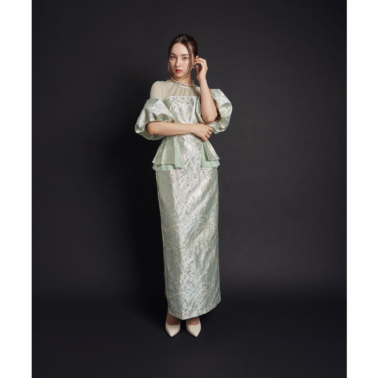 JACQUARD OFF SHOLDER DRESS | My shawty | 詳細画像4 