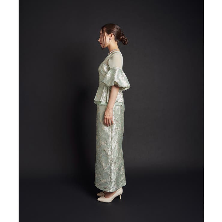 JACQUARD OFF SHOLDER DRESS | My shawty | 詳細画像6 