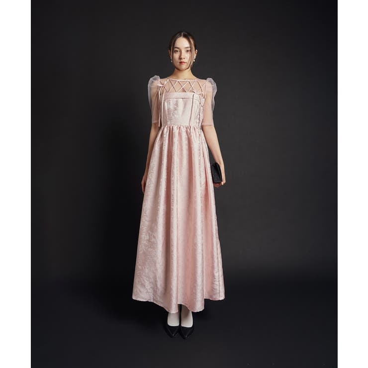 RIBBON MOTIF JACQUARD DRESS | My shawty | 詳細画像2 