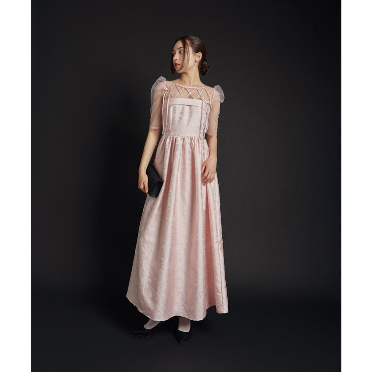 RIBBON MOTIF JACQUARD DRESS | My shawty | 詳細画像3 