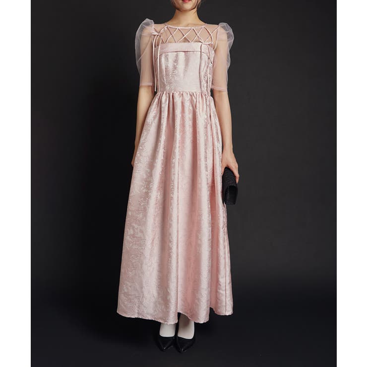RIBBON MOTIF JACQUARD DRESS | My shawty | 詳細画像4 