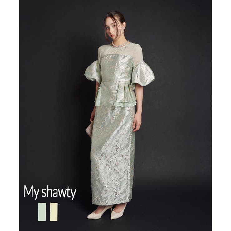 JACQUARD OFF SHOLDER DRESS | My shawty | 詳細画像1 