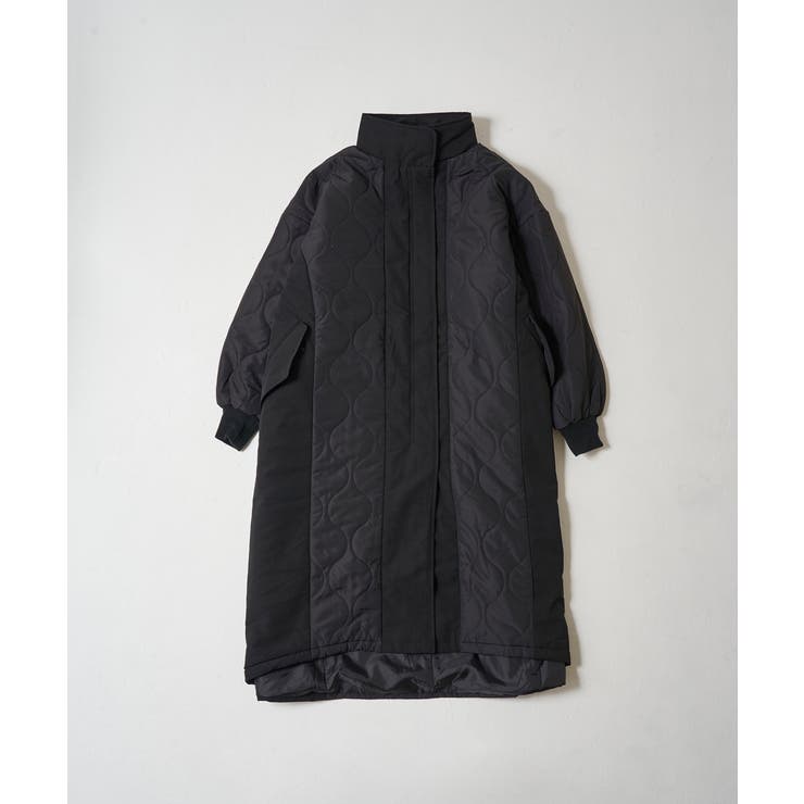 ブラック | QUILT LONG COAT | My shawty