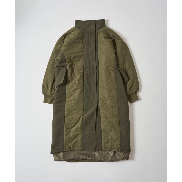 カーキ | QUILT LONG COAT | My shawty