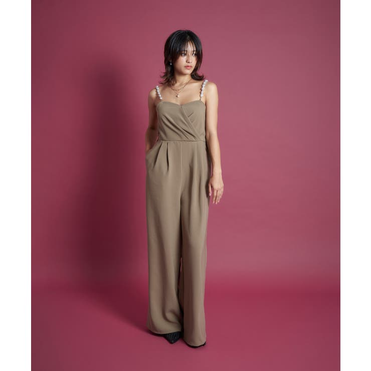 2WAY PEARL STRAP PANTS DRESS | My shawty | 詳細画像6 